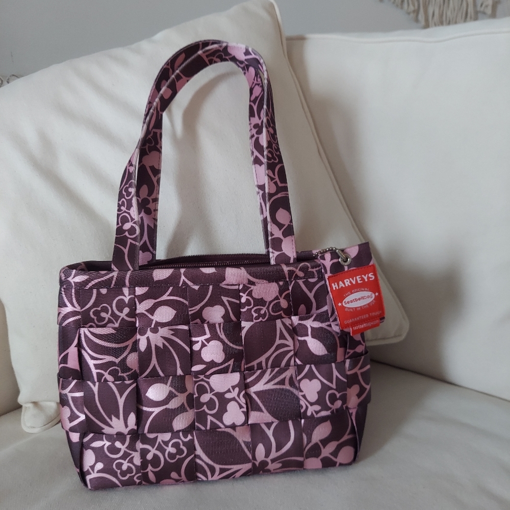 Harvey's Pink & Brown seatbelt bag